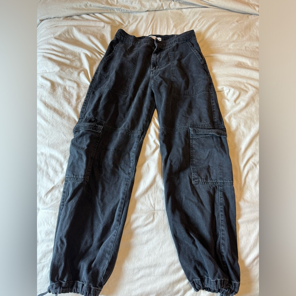 Black Cargo Jeans